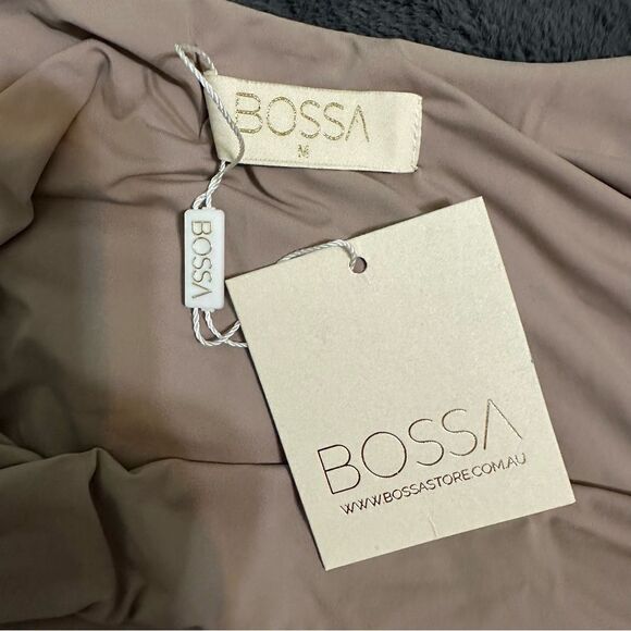 Revolve Bossa Bssa Nude Deep Back High Rise Cut Bottom Bodysuit NWT Size Medium - Picture 7 of 8